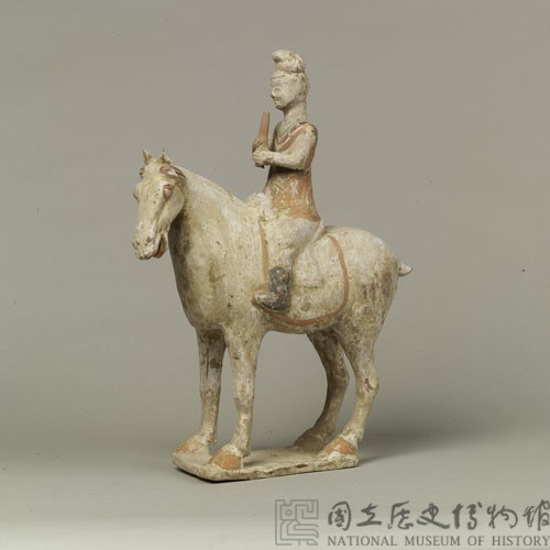 加彩人騎馬樂器俑藏品圖，第1張