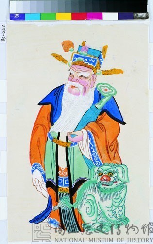 文官門神(青獅)藏品圖，第1張