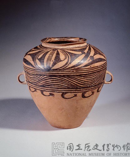 Double-handled earthenware pot with painted decoration. Collection Image, Figure 3, Total 6 Figures