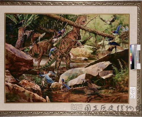 早白堊紀生態復原圖藏品圖，第1張