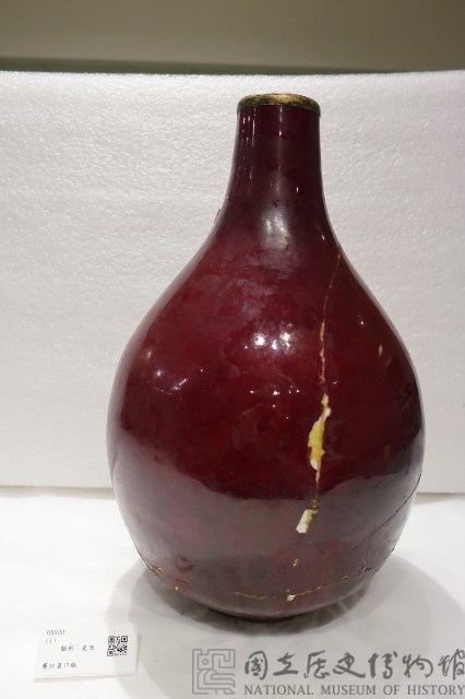 霽紅直口瓶藏品圖，第1張