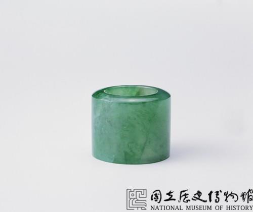全綠玻璃翡翠扳指藏品圖，第2張