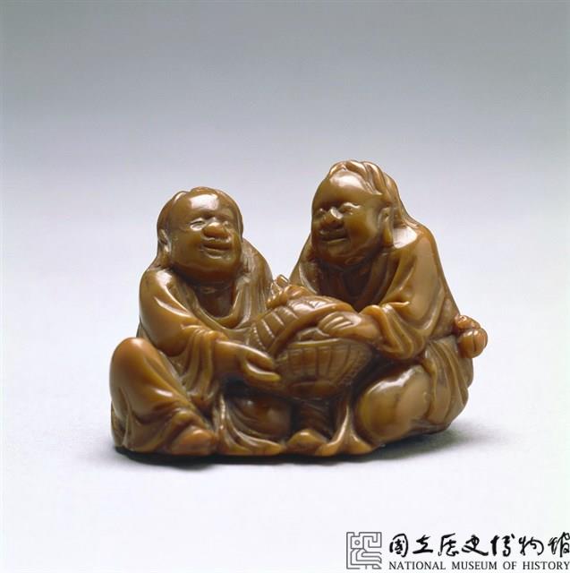 石雕和合二仙藏品圖，第2張