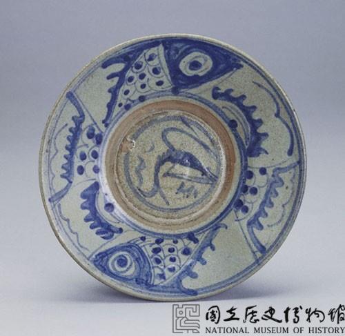 青花魚蝦紋小盤藏品圖，第1張