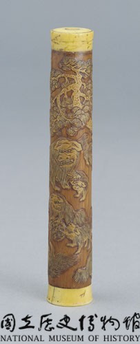 竹刻留青香筒-國立歷史博物館-藏品資料-80-00065