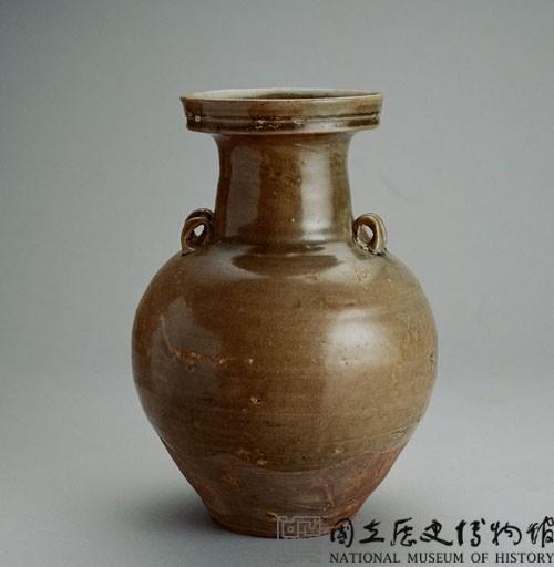 越窯青釉四繫盤口瓶藏品圖，第1張