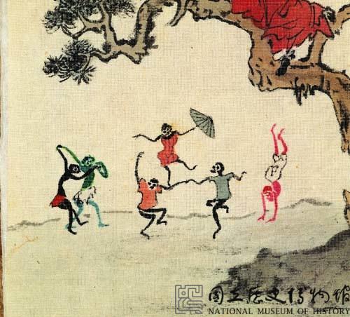 鍾馗馴鬼圖－樹間觀鬼戲藏品圖，第3張