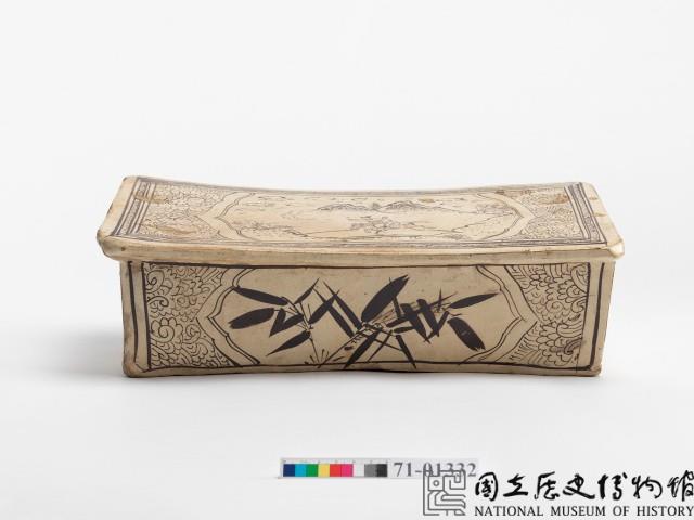 磁州窯白地鐵繪張家瓷枕藏品圖，第1張