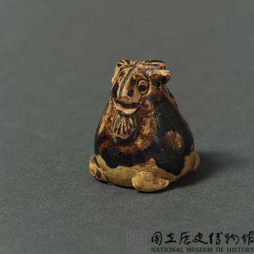 灰釉褐彩獣形玩具 水滴 ＊長沙窯 (長沙銅官窯) ＊唐時代 - 唐