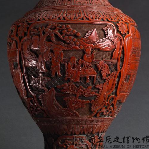 剔紅大花瓶藏品圖，第9張