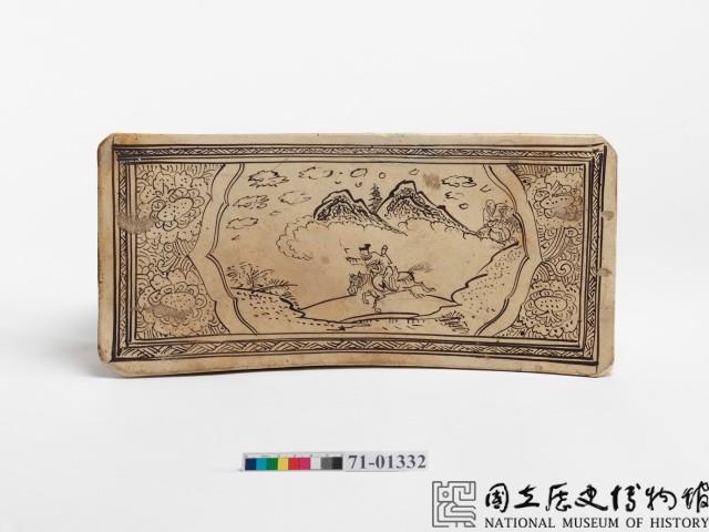 磁州窯白地鐵繪張家瓷枕藏品圖，第3張