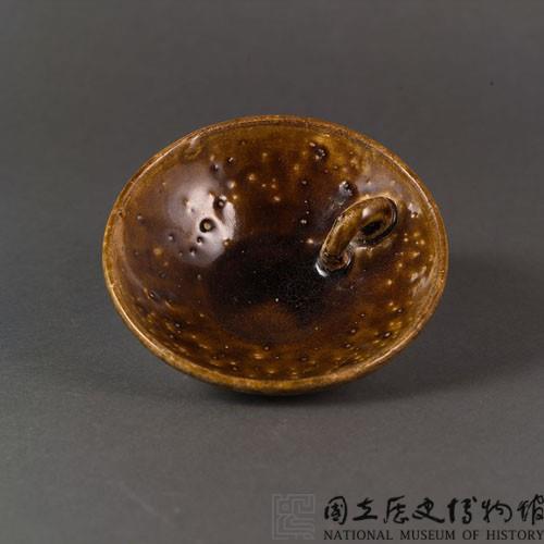 長沙窯青褐釉碗式油燈藏品圖，第7張