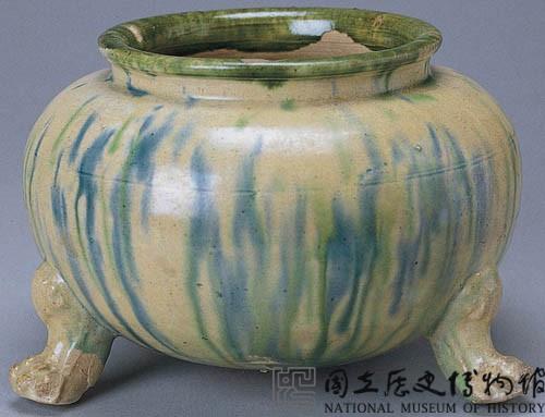 唐三彩藍彩三足爐藏品圖，第2張