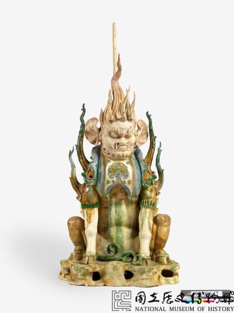 三彩加藍人面鎮墓獸藏品圖，第10張