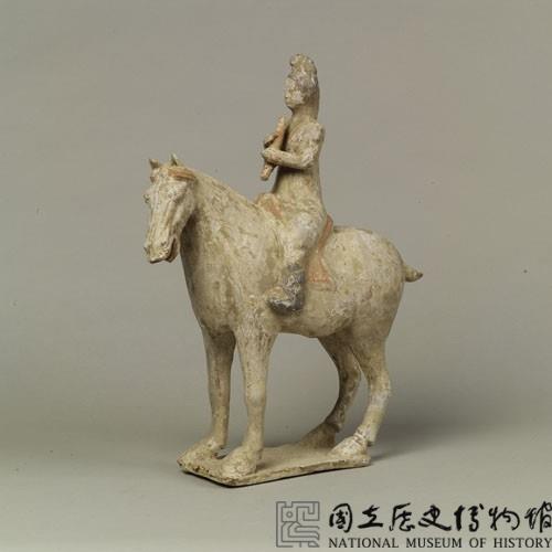 加彩人騎馬樂器俑藏品圖，第21張