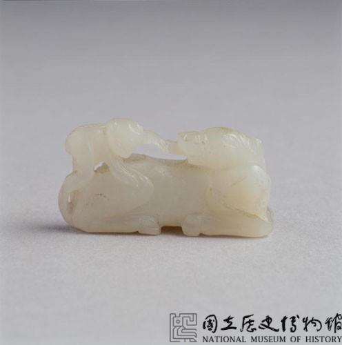 白玉「馬上封侯」擺件藏品圖，第1張