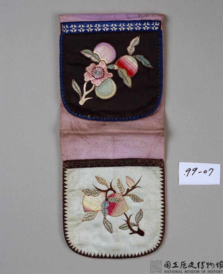 彩繡花果褡褳荷包藏品圖，第1張