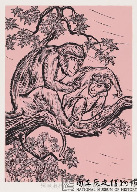 獼猴親情(一)藏品圖，第1張