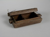 木彫釣魚具盒-蓋藏品圖，第1張