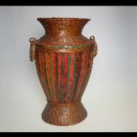 藤編花瓶藏品圖，第1張