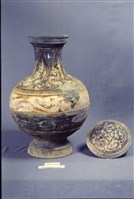 灰陶加彩大壺藏品圖，第1張