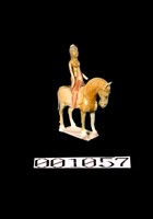 黃釉加彩人騎馬女士藏品圖，第1張