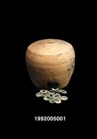 灰陶錢罐藏品圖，第1張