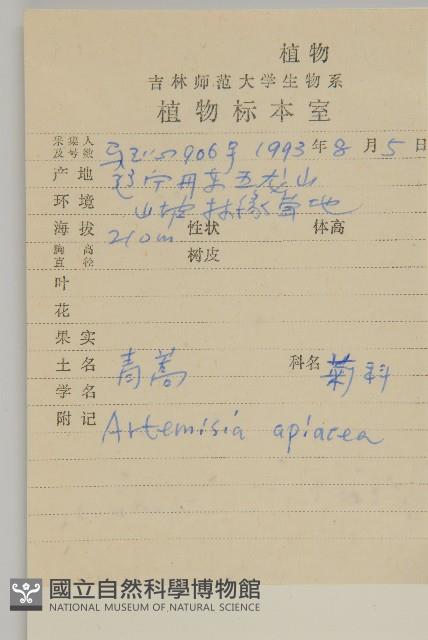 青蒿藏品圖，第2張