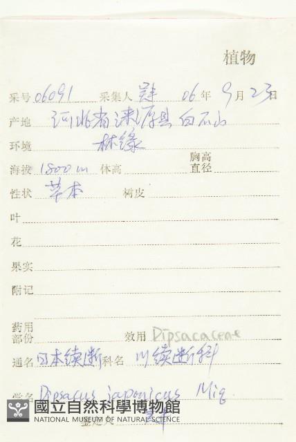 續斷藏品圖，第2張