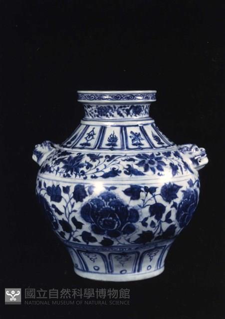 青花雙獅耳罐藏品圖，第2張