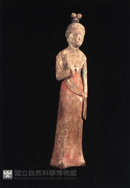 木雕加彩女俑藏品圖，第1張
