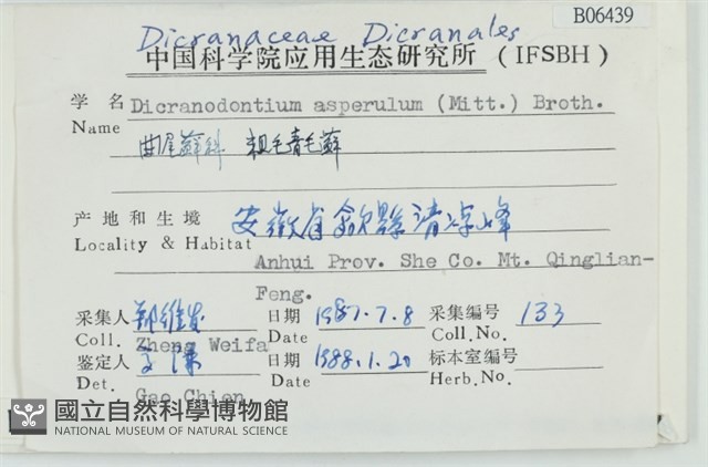粗毛青毛蘚藏品圖，第2張