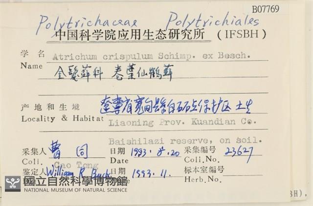 卷葉仙鶴蘚藏品圖，第2張