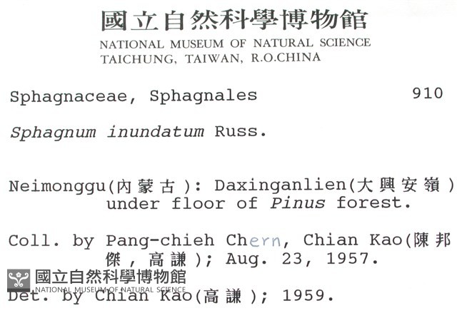 泛地泥炭蘚藏品圖，第2張