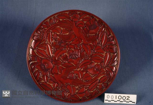 雕漆花鳥圖盤藏品圖，第1張
