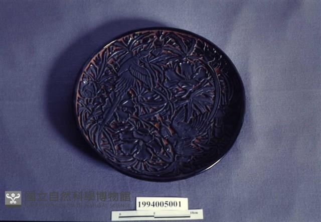 剔黑花鳥紋漆盤藏品圖，第1張