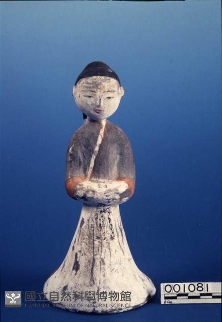 加彩辮髮仕女俑藏品圖，第1張