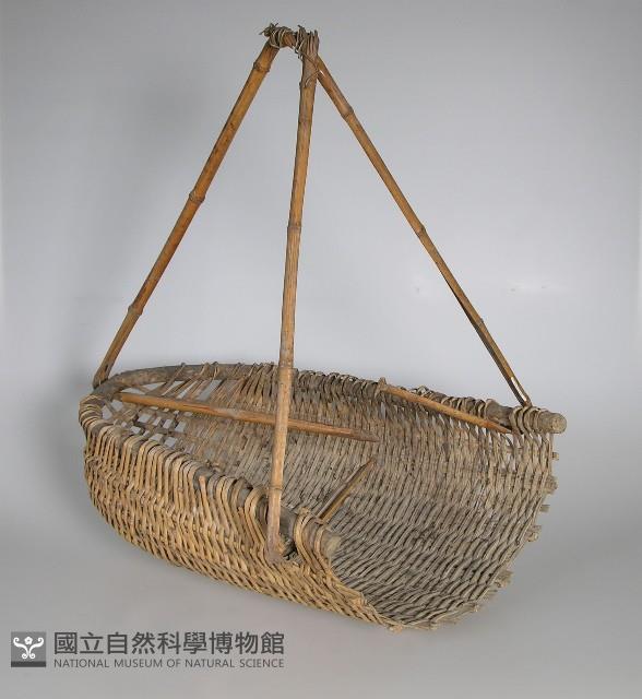 竹編桃擔藏品圖，第1張