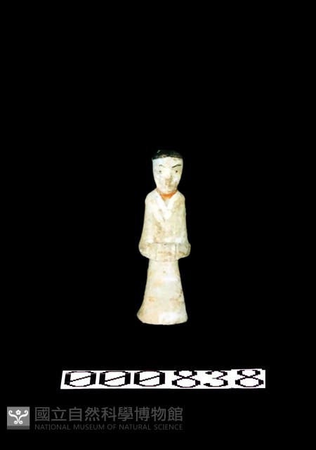 灰陶加彩女立俑藏品圖，第1張