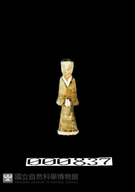 灰陶加彩女立俑藏品圖，第1張