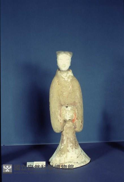 灰陶加彩女立俑藏品圖，第1張