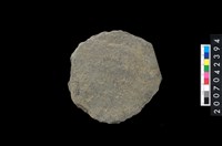 石環製作材料-打製圓形石板藏品圖，第1張
