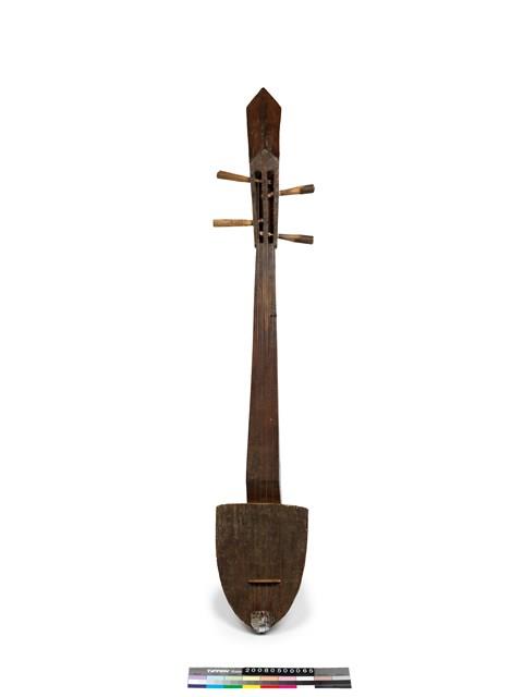 月琴　和月琴　アンティーク 月琴-國立臺灣史前文化博物館-藏品資料-20080500065