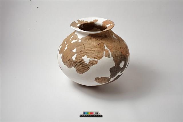 漢 印紋灰陶罐 灰陶印紋罐-國立歷史博物館-藏品資料-