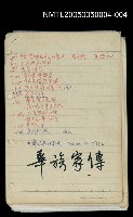 相關藏品主要名稱：華族家傳筆記資料的藏品圖示