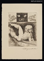 主要名稱：藏書票—ブロードウェイ．ミュージカルCATSの舞台（百老匯音樂劇．貓）圖檔，第1張，共1張