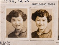 相關藏品主要名稱：呂田鶴青年時期獨照/其他-劃一題名：呂赫若家族相簿的藏品圖示