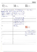 主要名稱：1992年日記圖檔，第14張，共106張