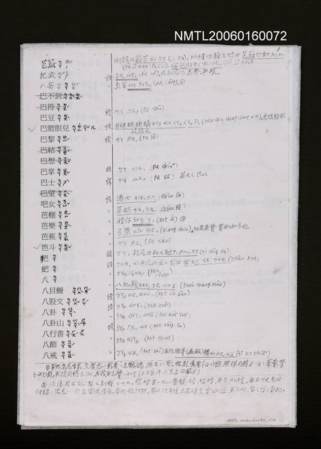 主要名稱：華語、台語對應辭典（樣張）（影本）圖檔，第1張，共15張