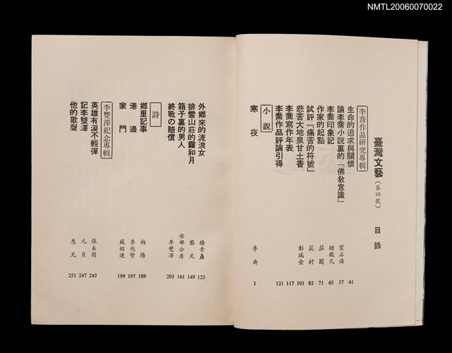 主要名稱：台灣文藝14卷57期革新號第4期圖檔，第1張，共3張